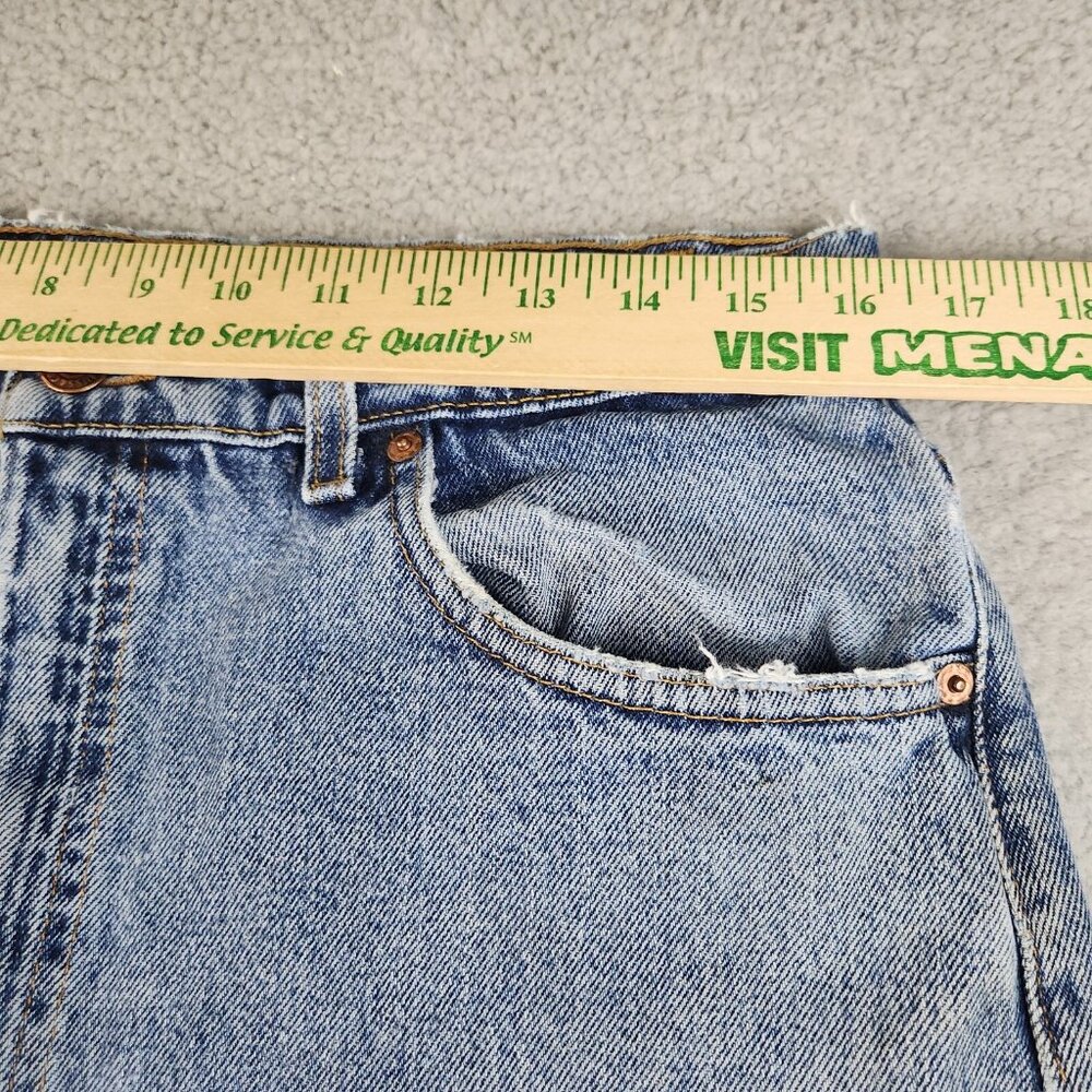 Levis 505 Jeans Mens 36x32 Blue Denim Zip Fly Straight Classic VTG Workwear Pant - Picture 3 of 12